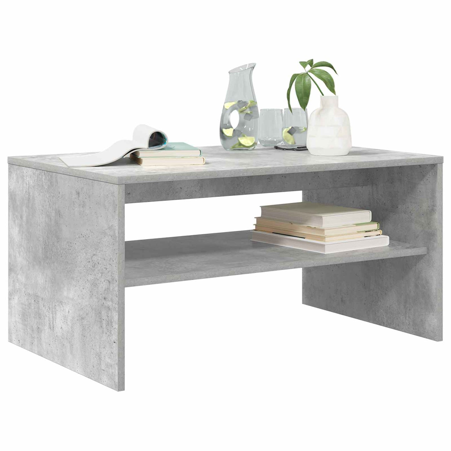 Couchtisch Beton Grau 80 x 50 x 40 cm Holzwerkstoff