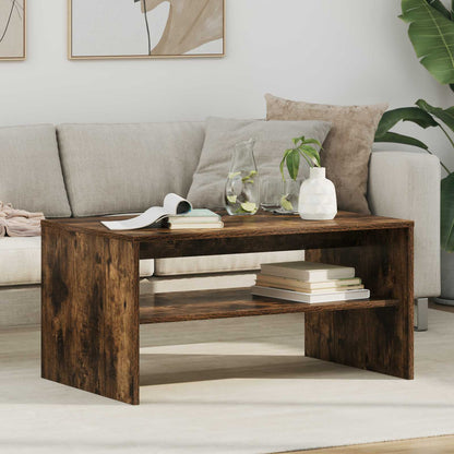 vidaXL Couchtisch Geräucherte Eiche 80 x 50 x 40 cm Holzwerkstoff