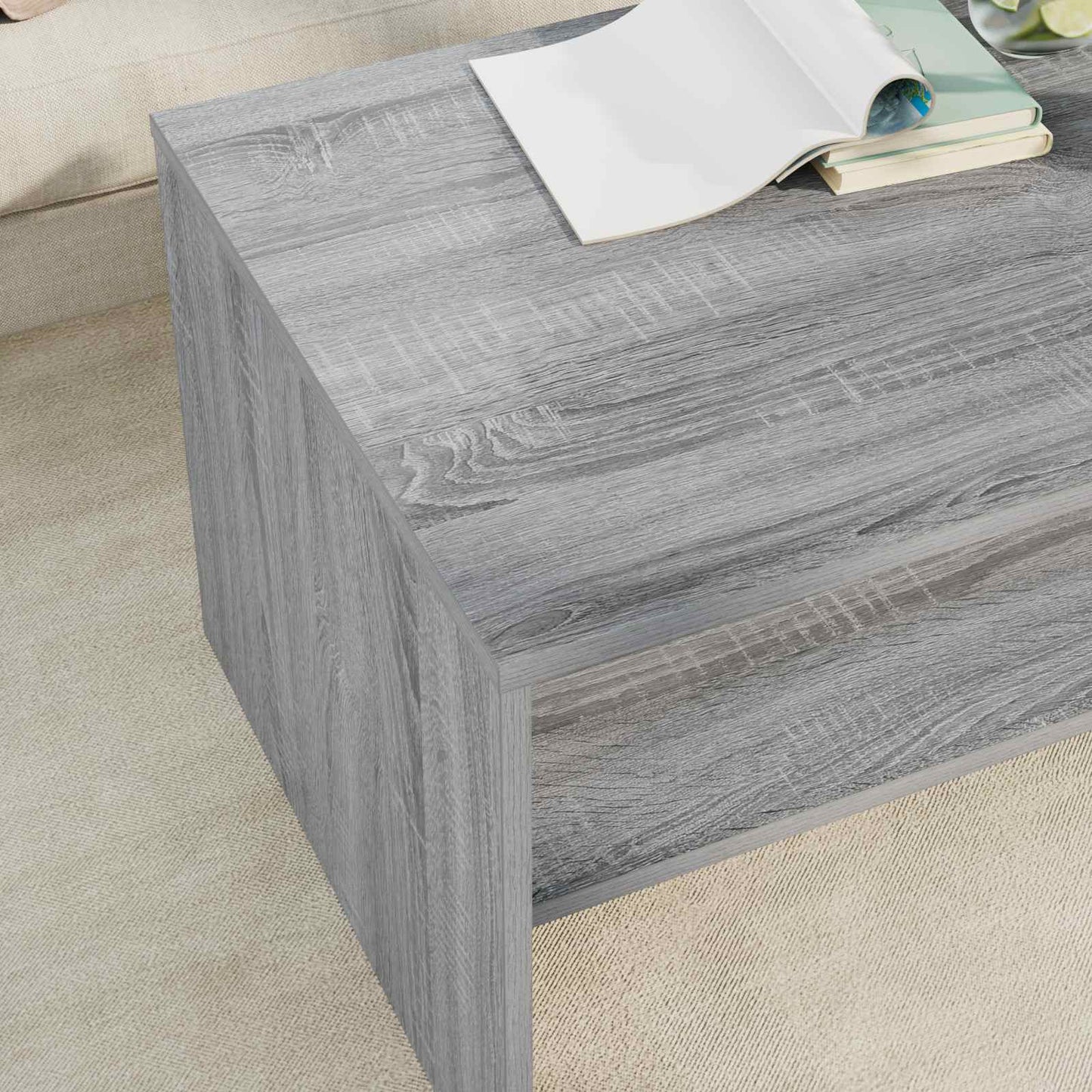 vidaXL Couchtisch Graues Sonoma 80 x 50 x 40 cm Holzwerkstoff