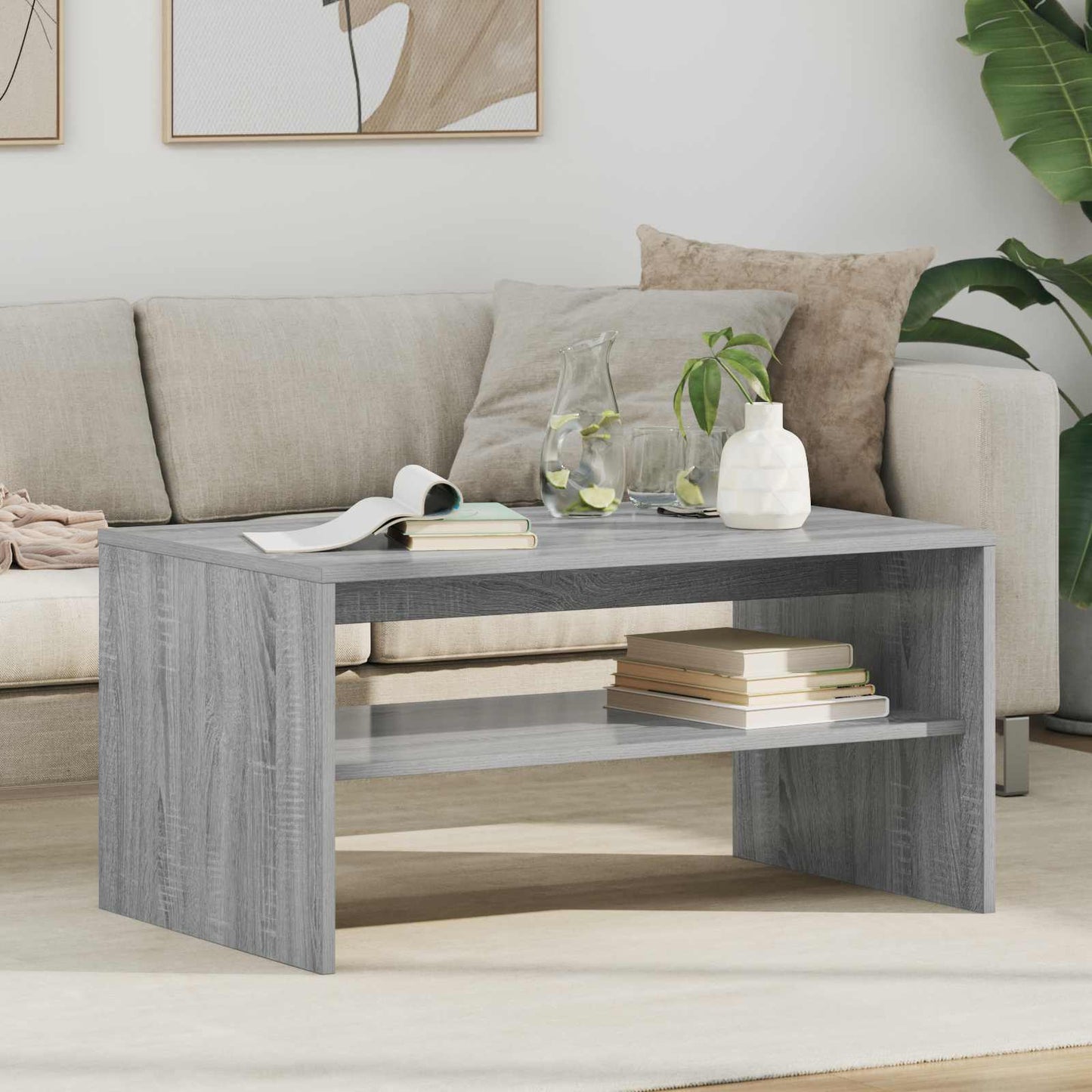 vidaXL Couchtisch Graues Sonoma 80 x 50 x 40 cm Holzwerkstoff
