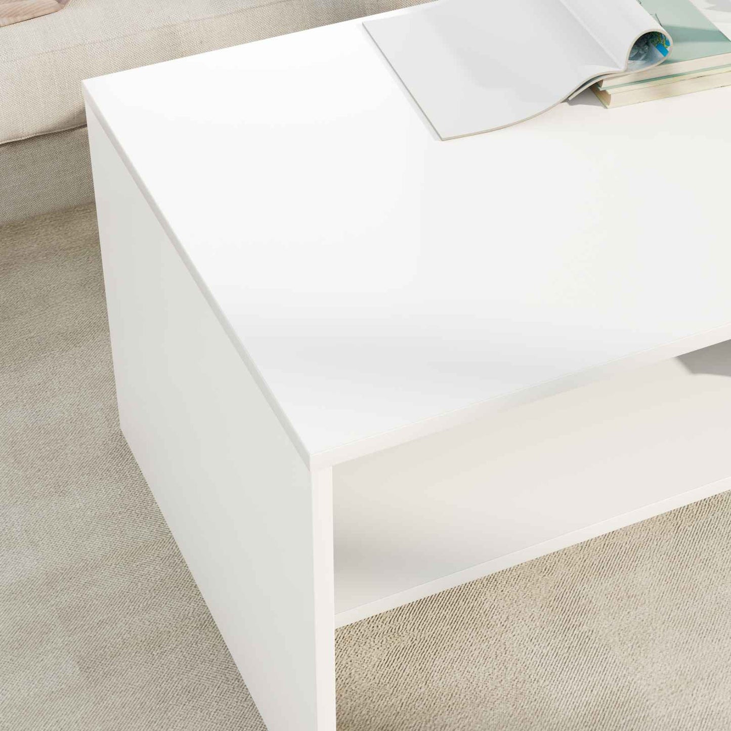 vidaXL Couchtisch Weiß 100 x 50 x 40 cm Holzwerkstoff