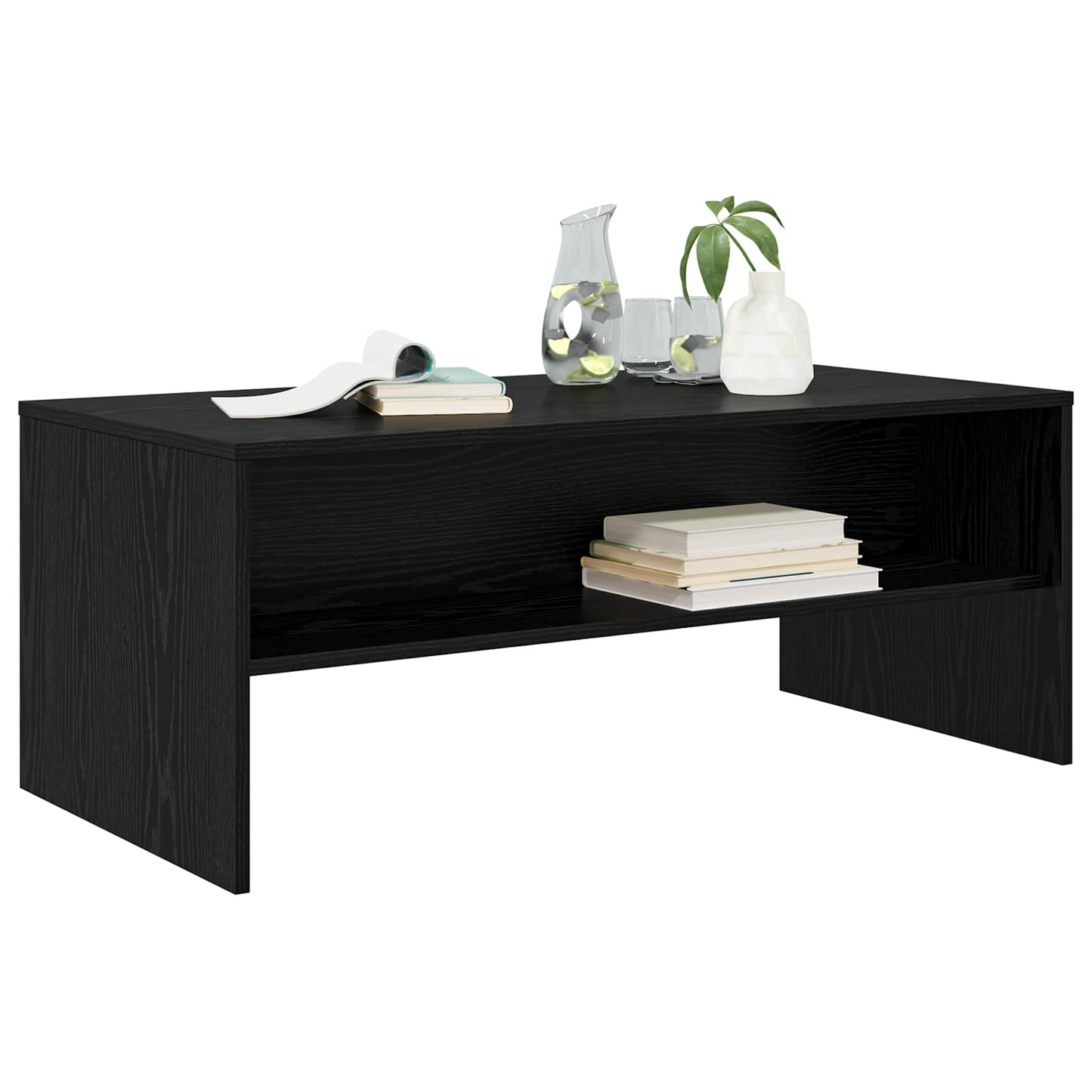 vidaXL Couchtisch Schwarz Eichen-Optik 100 x 50 x 40 cm Holzwerkstoff