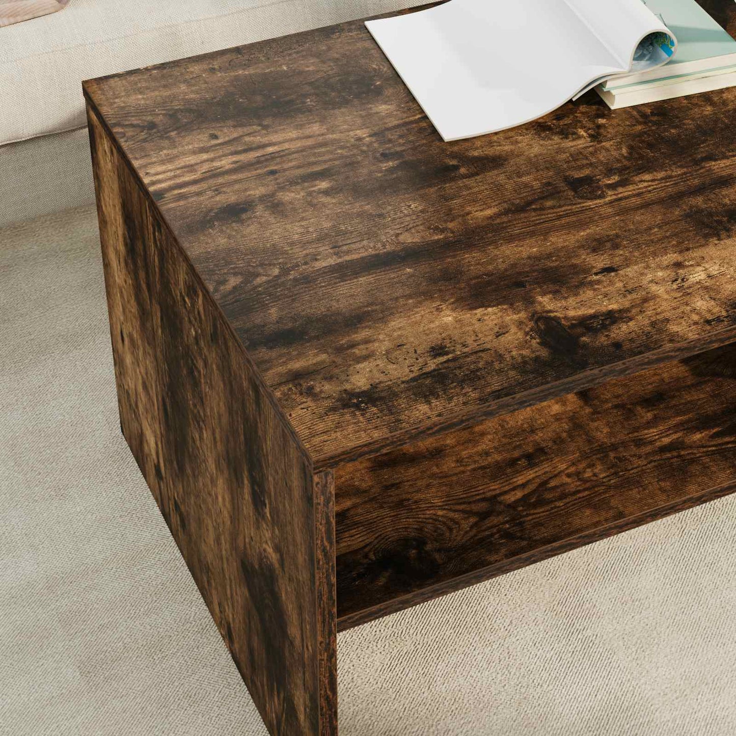 Couchtisch Geräucherte Eiche 100 x 50 x 40 cm Holzwerkstoff