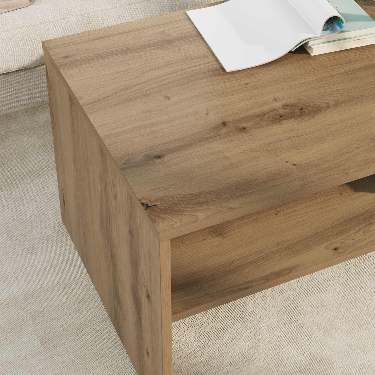 vidaXL Couchtisch Artisan-Eiche 100 x 50 x 40 cm Holzwerkstoff