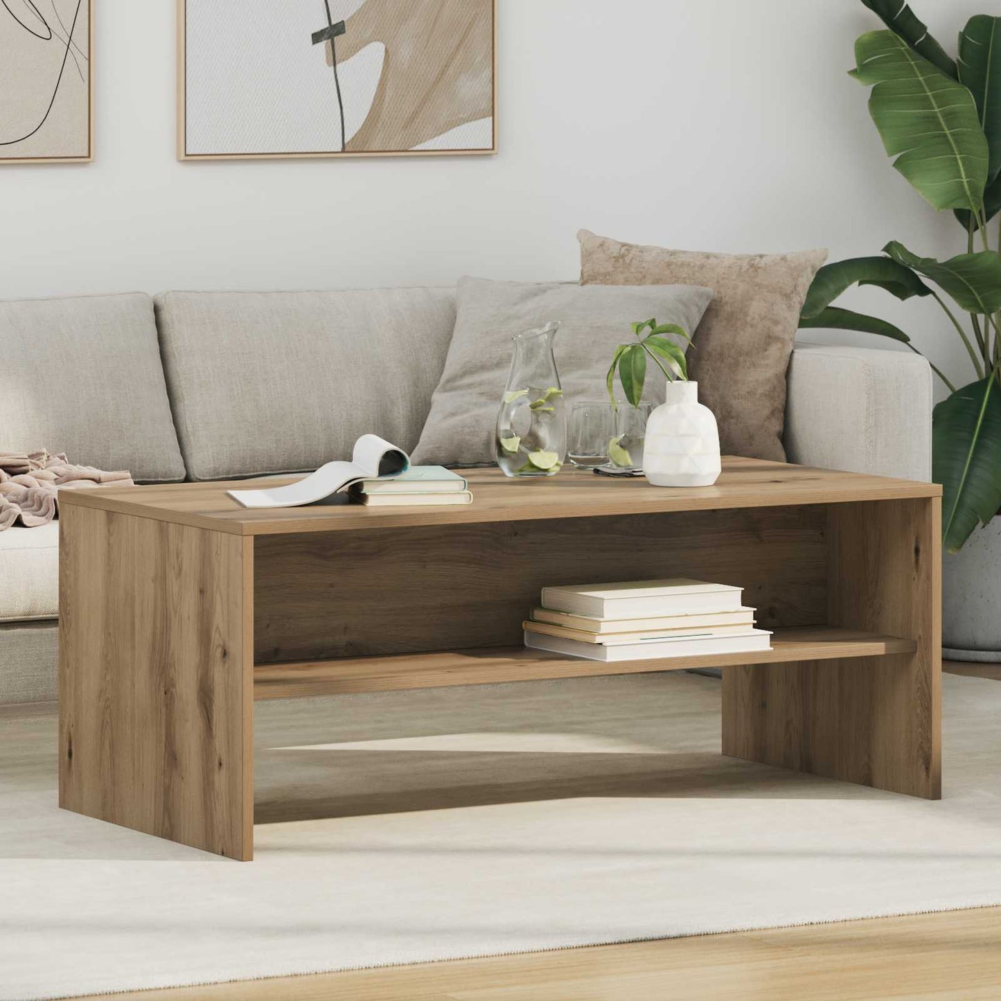 vidaXL Couchtisch Artisan-Eiche 100 x 50 x 40 cm Holzwerkstoff