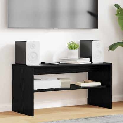 TV-Schränk Schwarz Eichen-Optik 80 x 35 x 40 cm Holzwerkstoff