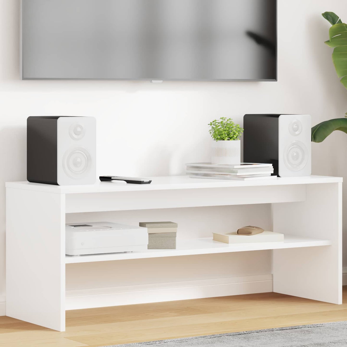 vidaXL TV-Schränk Weiß 100 x 35 x 40 cm Holzwerkstoff