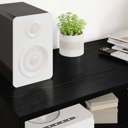 TV-Schränk Schwarz Eichen-Optik 100 x 35 x 40 cm Holzwerkstoff