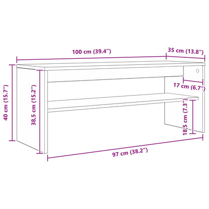 vidaXL TV-Schränk Graues Sonoma 100 x 35 x 40 cm Holzwerkstoff