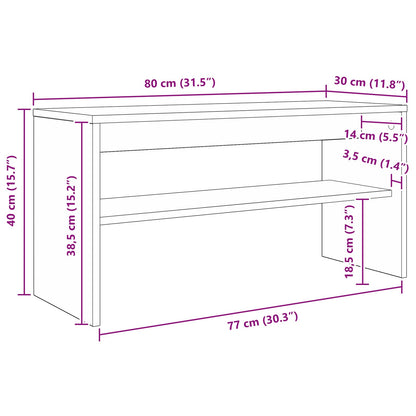 vidaXL TV-Schränk Artisan-Eiche 80 x 30 x 40 cm Holzwerkstoff