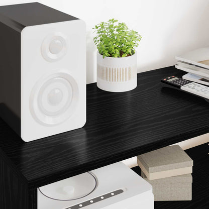 TV-Schränk Schwarz Eichen-Optik 100 x 30 x 40 cm Holzwerkstoff