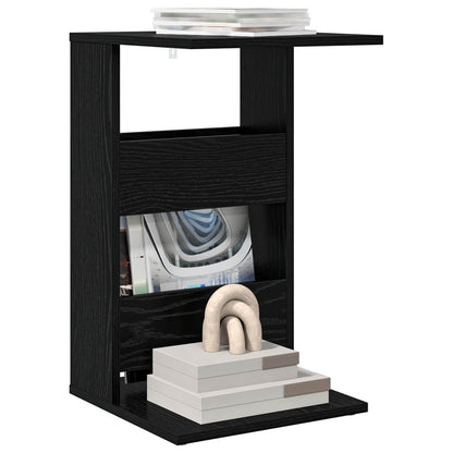 Beistelltisch Schwarz Eichen-Optik 40 x 35 x 60,5 cm