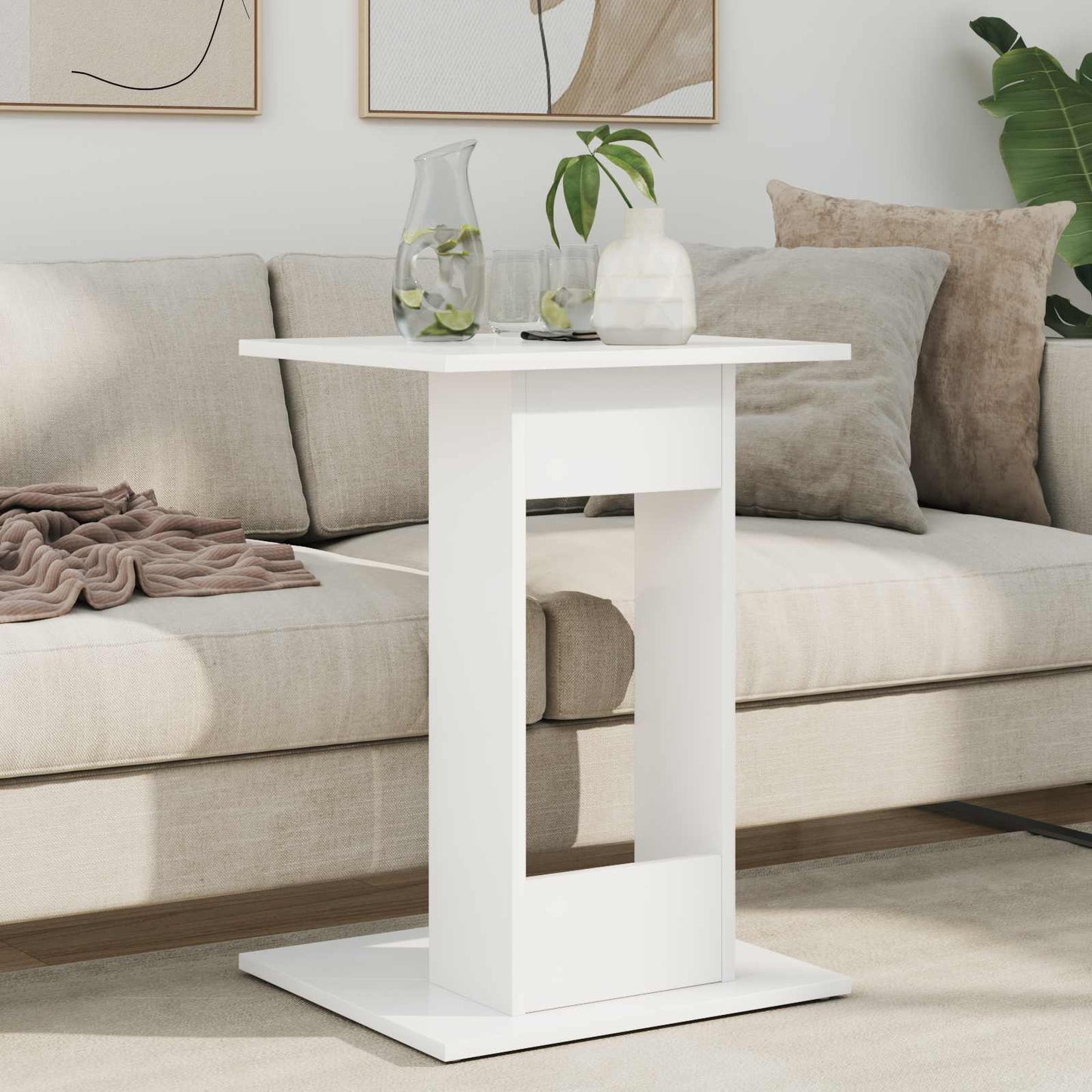 vidaXL Beistelltisch Weiß 45 x 40 x 62,5 cm Holzwerkstoff