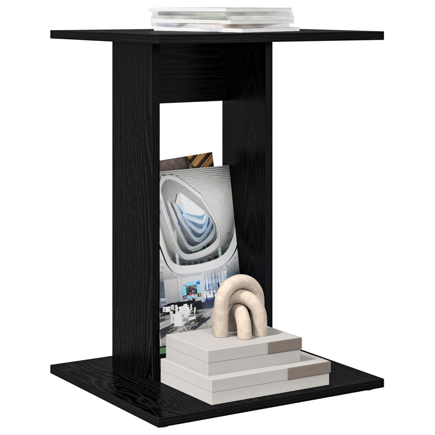 vidaXL Beistelltisch Schwarz Eichen-Optik 45 x 40 x 62,5 cm