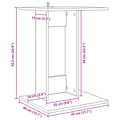 vidaXL Beistelltisch Schwarz Eichen-Optik 45 x 40 x 62,5 cm