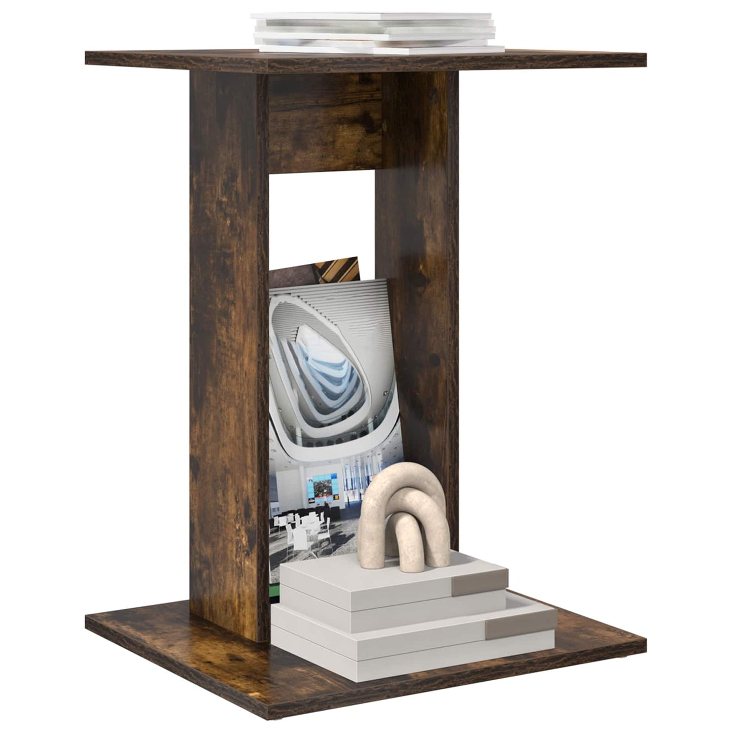 vidaXL Beistelltisch Geräucherte Eiche 45 x 40 x 62,5 cm Holzwerkstoff