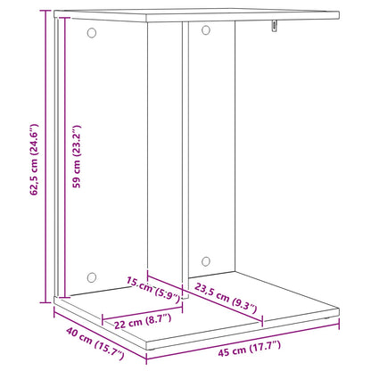 vidaXL Beistelltisch Altholz 45 x 40 x 62,5 cm Holzwerkstoff