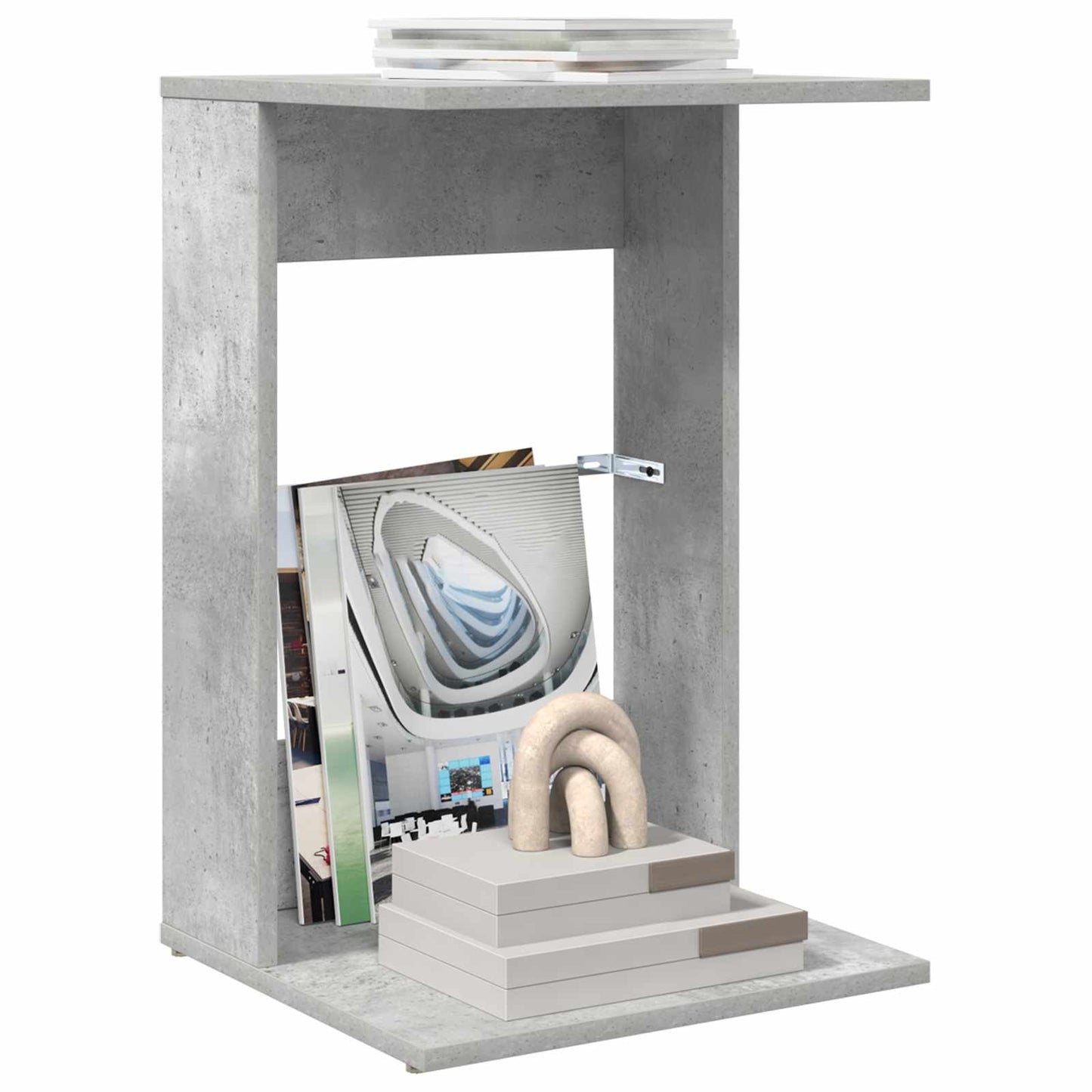 vidaXL Beistelltisch Beton Grau 40 x 38 x 62,5 cm Holzwerkstoff