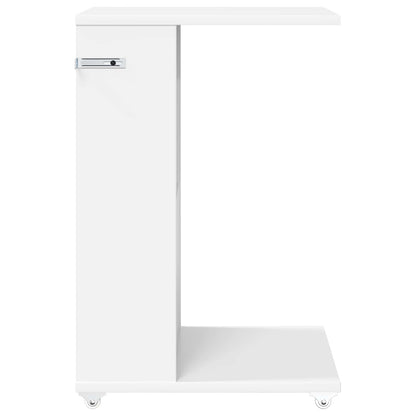 Beistelltisch Mit Rad Weiß 40 x 35 x 60 cm Holzwerkstoff