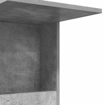 vidaXL Table d'appoint avec roue Béton Gris 40 x 35 x 60 cm Bois d'ingénierie