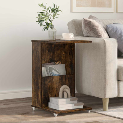 vidaXL Table d'appoint Chêne fumé 40 x 35 x 60 cm Bois d'ingénierie