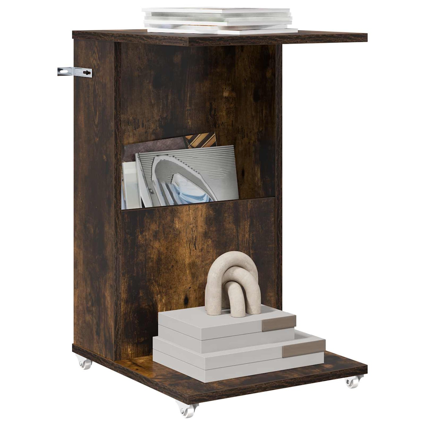 vidaXL Table d'appoint Chêne fumé 40 x 35 x 60 cm Bois d'ingénierie