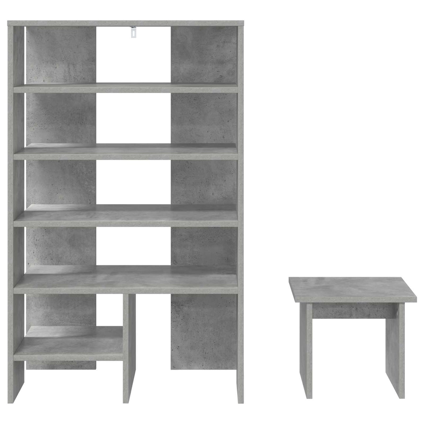 Schuhschrank mit Regal 2 pcs Beton Grau Holzwerkstoff