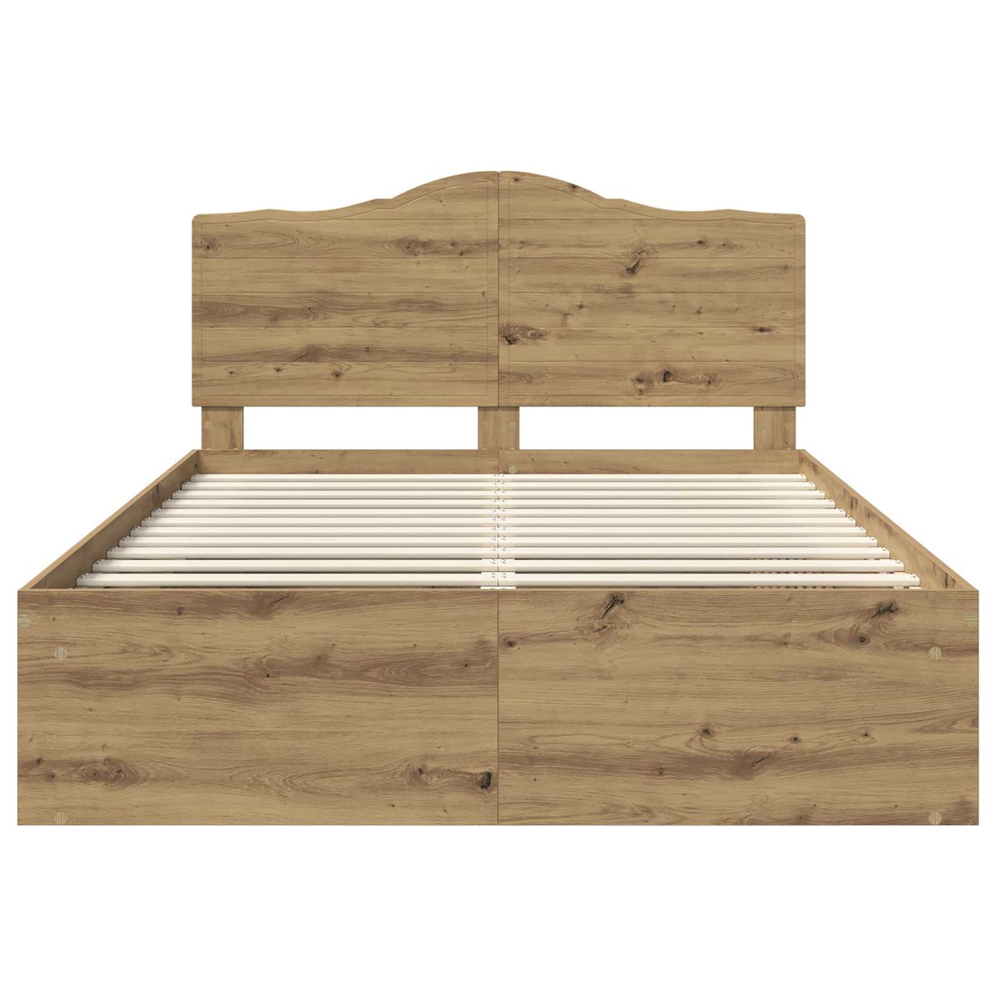 Bettrahmen mit Kopfteil Kunsthandwerk Eiche 150 x 200 cm