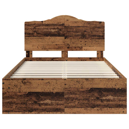 Bettrahmen Altholz 120 x 190 cm Massives Kiefernholz