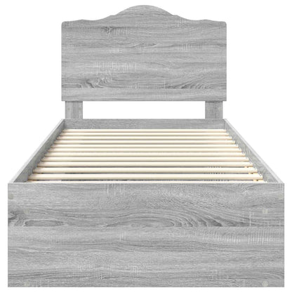 Bettrahmen Graues Sonoma 100 x 200 cm Massives Kiefernholz