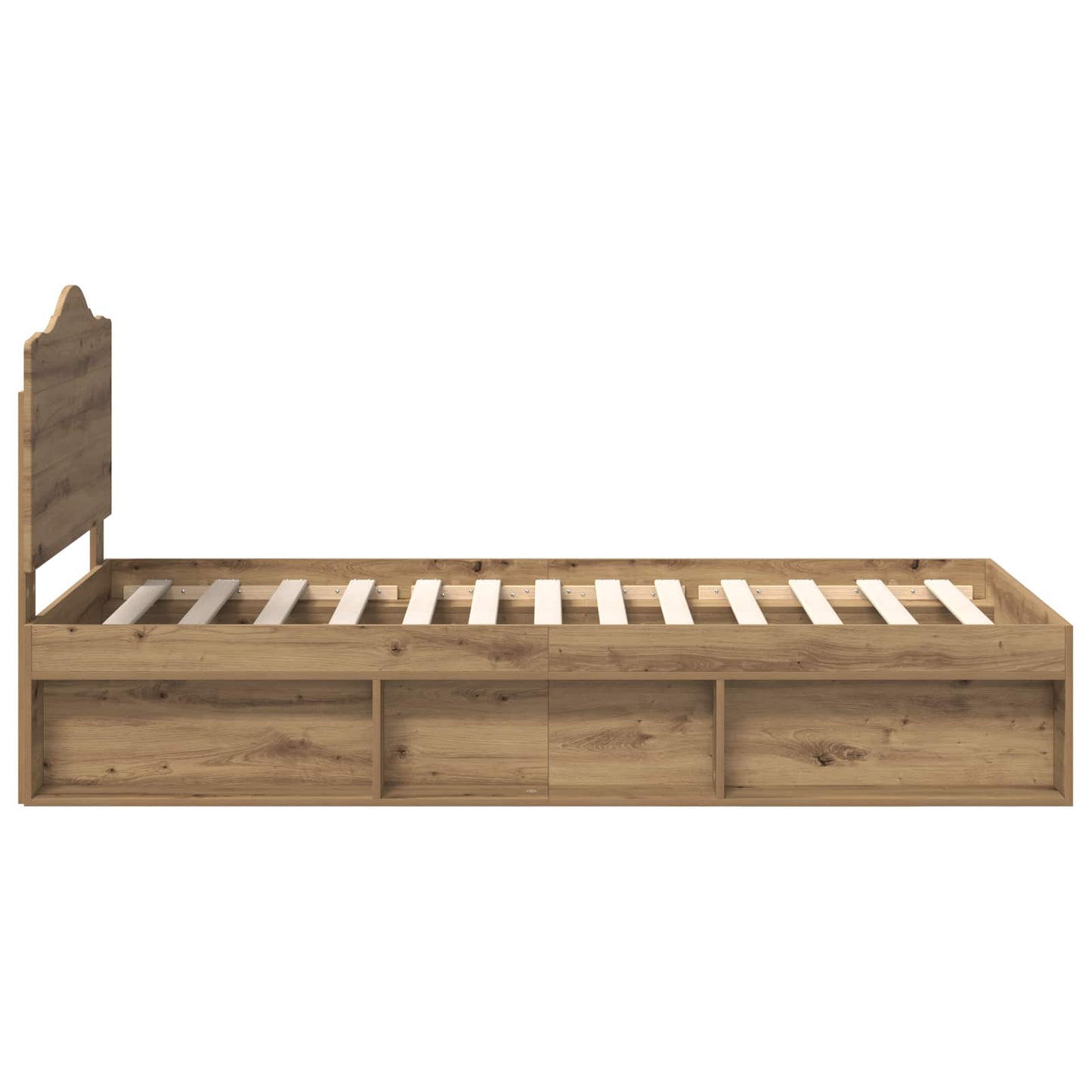 Bettrahmen Kunsthandwerk Eiche 90 x 200 cm Massives Kiefernholz