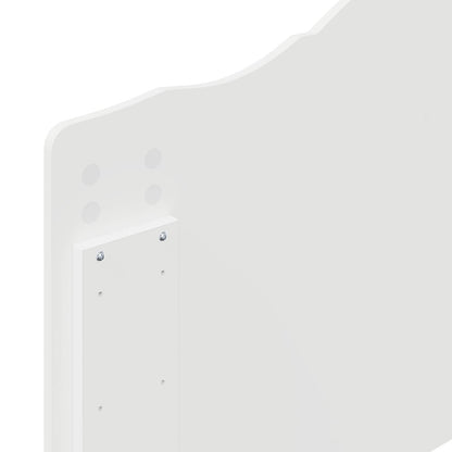 Bettrahmen mit Kopfteil Weiß 90 x 190 cm Massives Kiefernholz