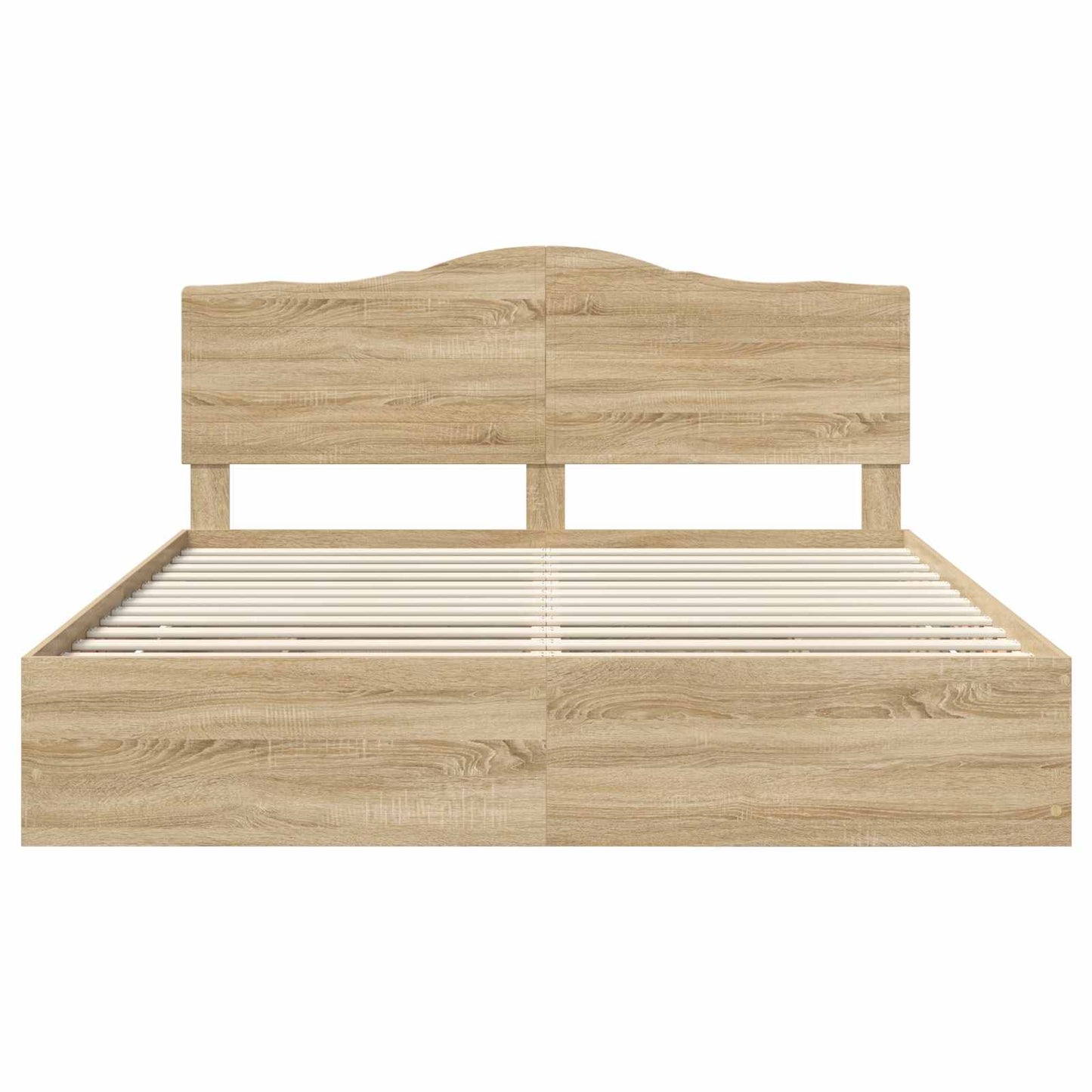 vidaXL Bettrahmen Sonoma-Eiche 200 x 200 cm Ingenieurs Holz