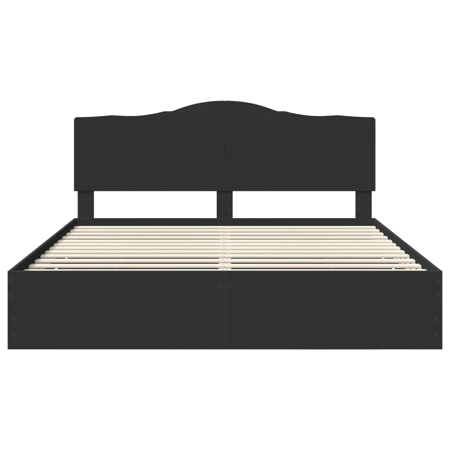 Bettrahmen mit Schubladen Schwarz 180 x 200 cm Ingenieurs Holz