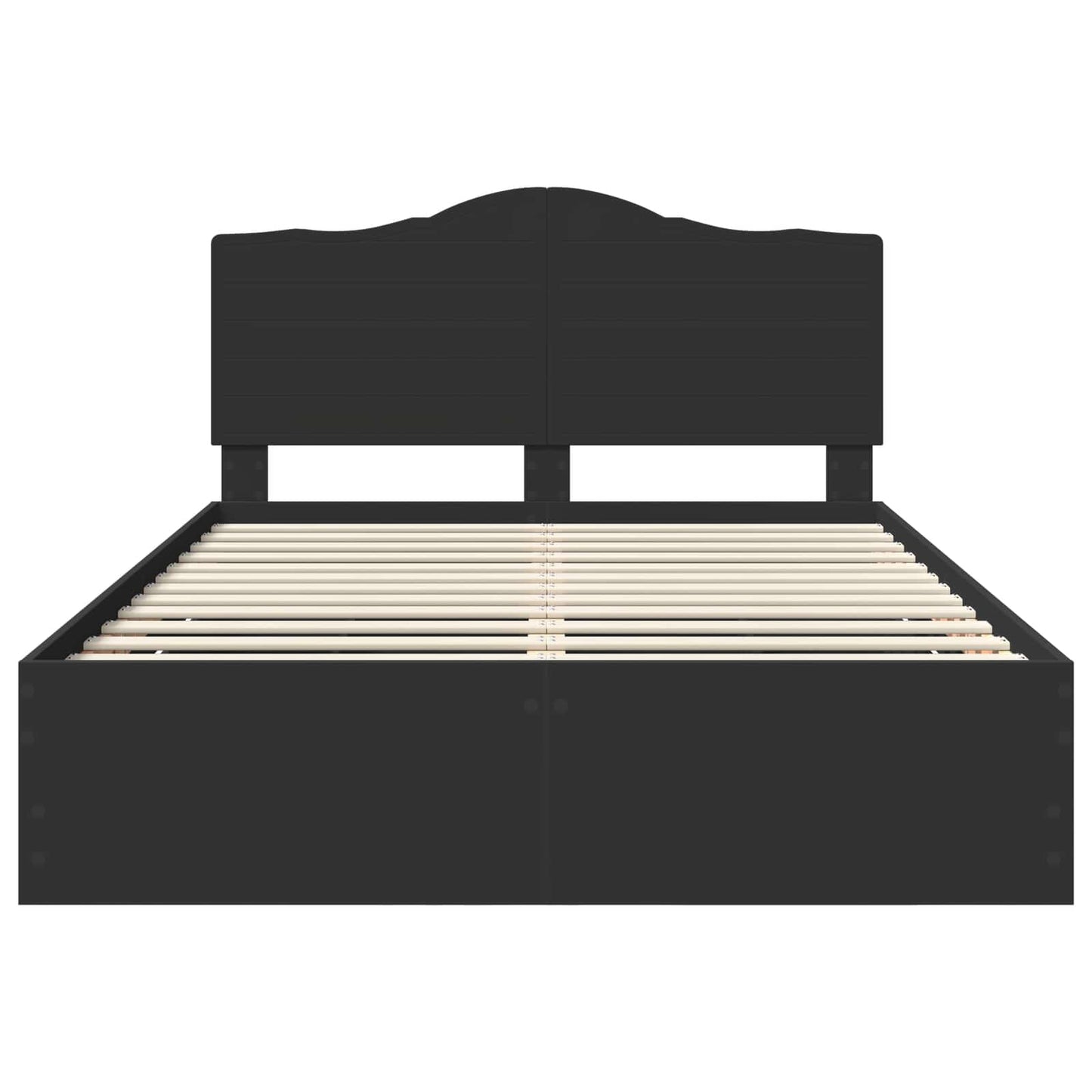 vidaXL Bettrahmen mit Schubladen Schwarz 150 x 200 cm Ingenieurs Holz