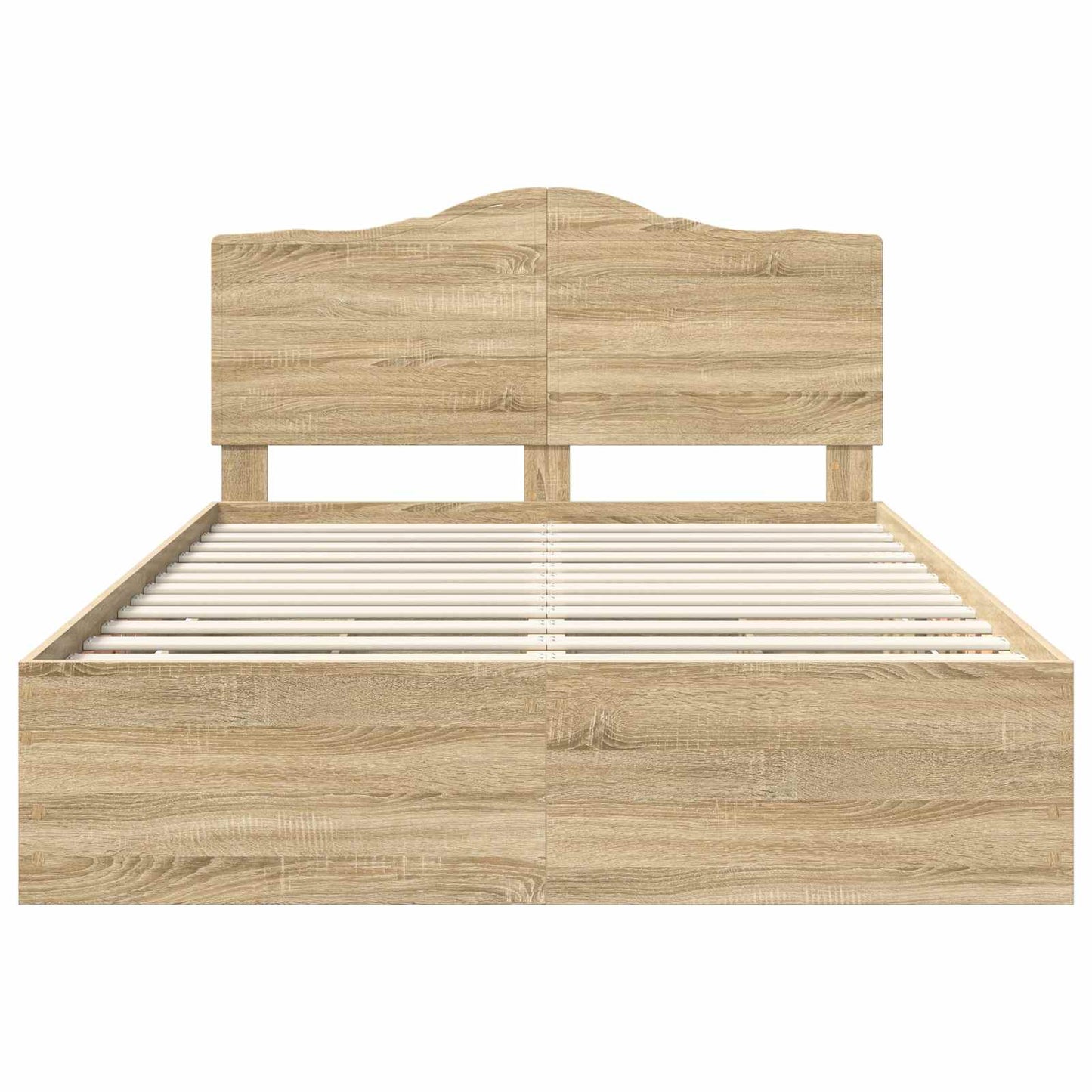 vidaXL Bettrahmen Sonoma-Eiche 150 x 200 cm Ingenieurs Holz