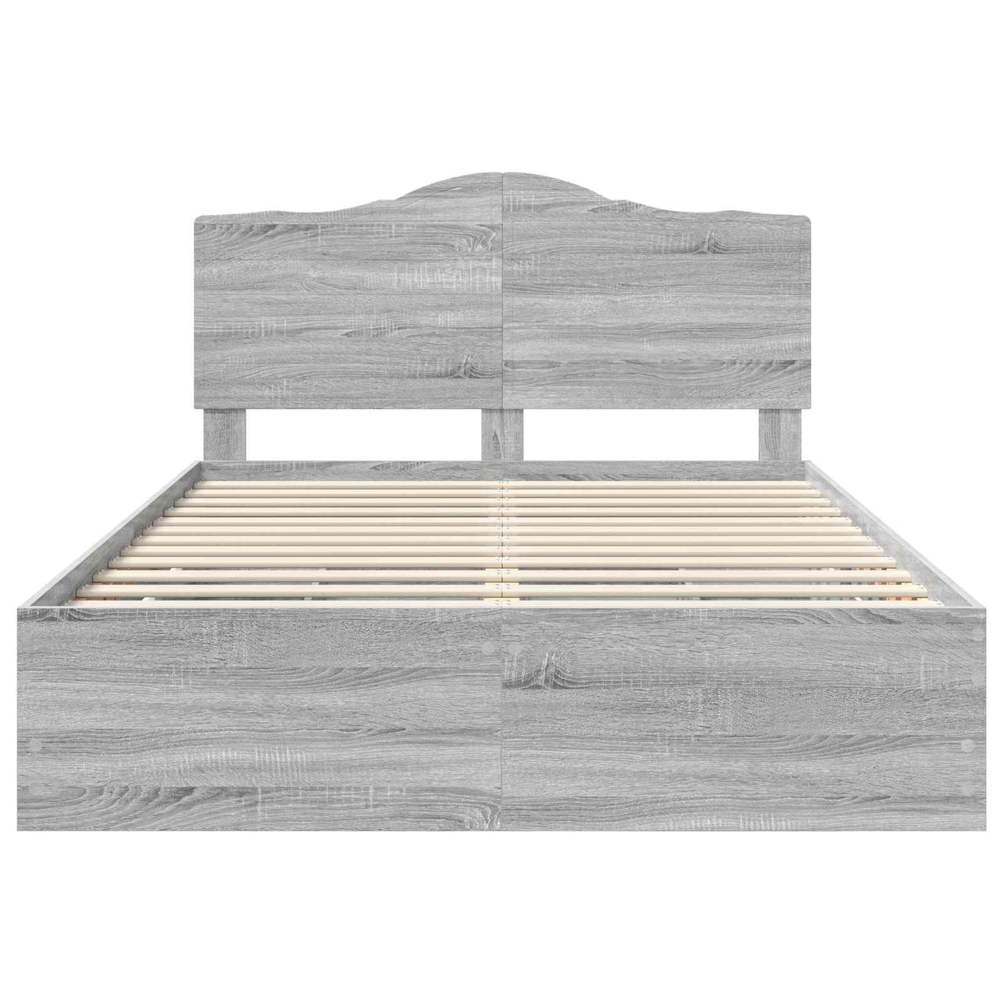 vidaXL Bettrahmen Graues Sonoma 150 x 200 cm Ingenieurs Holz