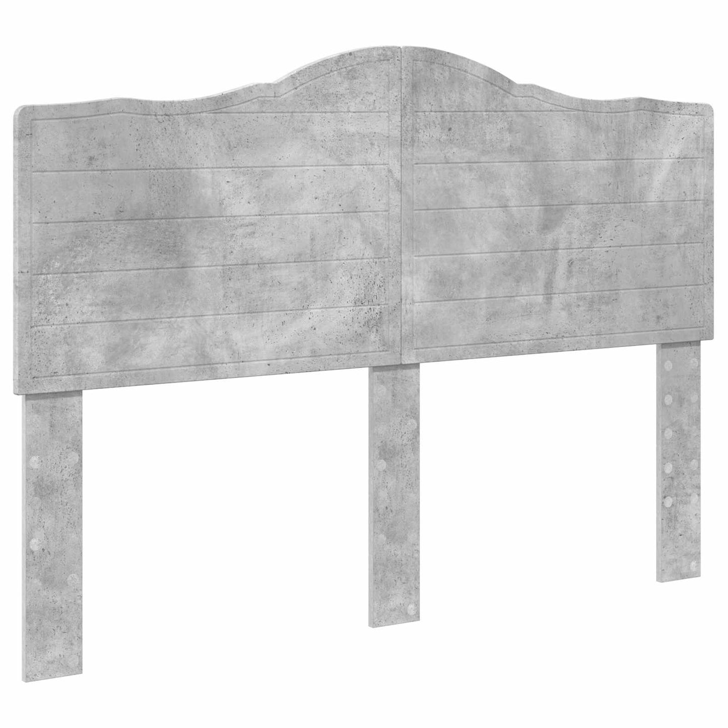 vidaXL Bettrahmen mit Kopfteil Beton Grau 140 x 200 cm Ingenieurs Holz
