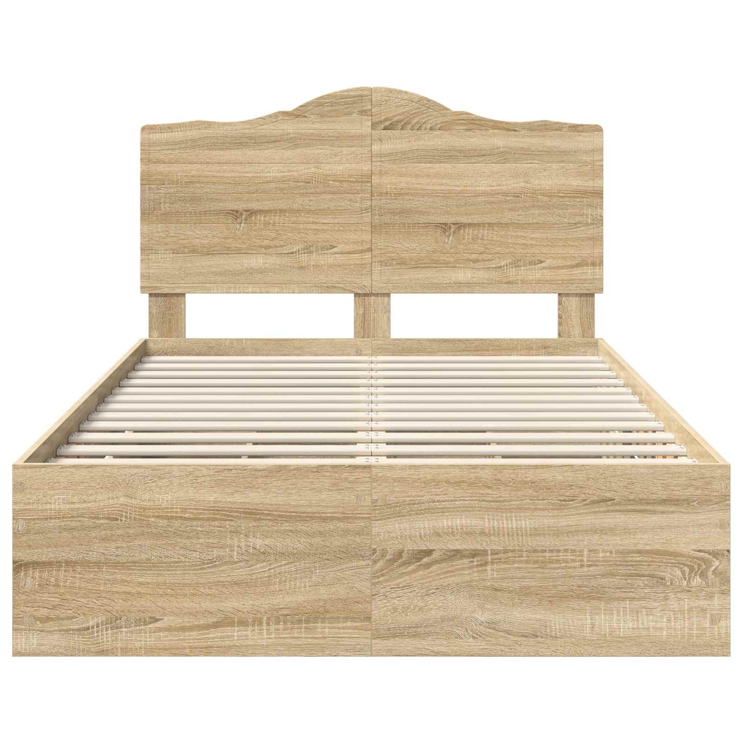 vidaXL Bettrahmen Sonoma-Eiche 120 x 190 cm Ingenieurs Holz