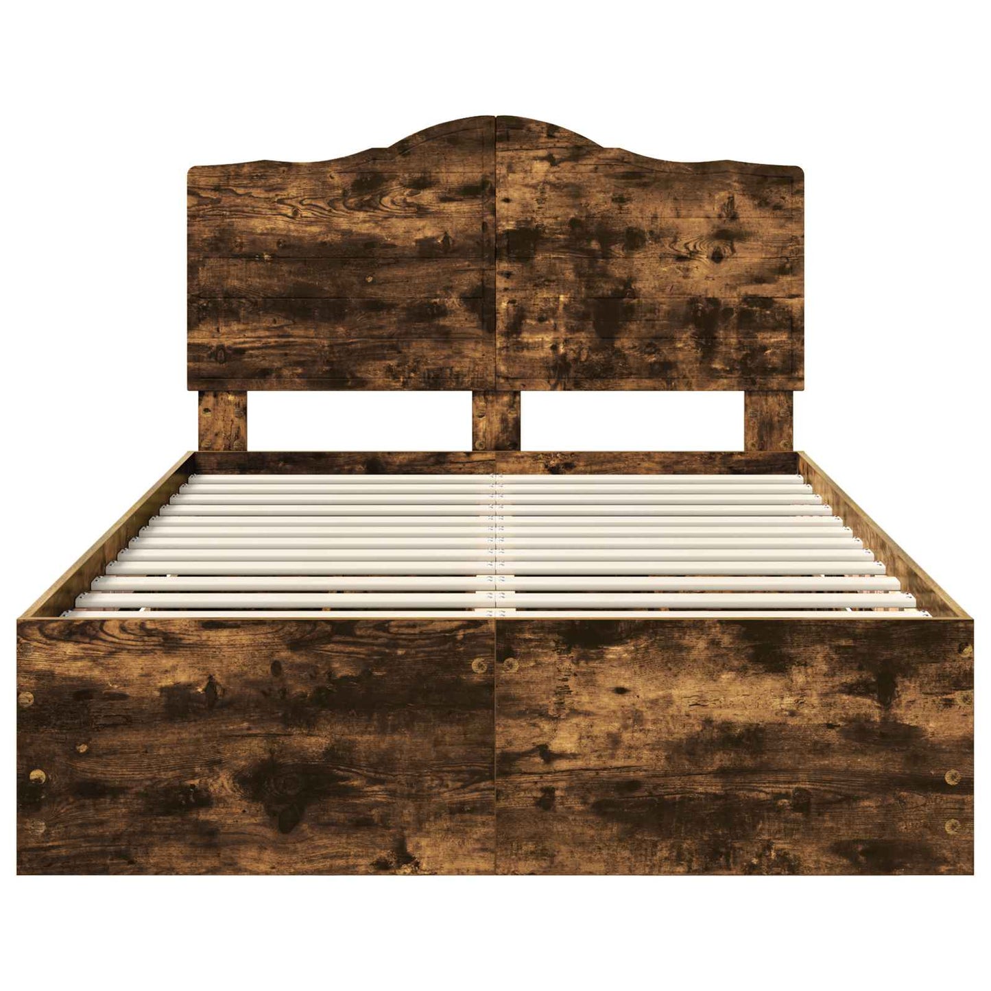 vidaXL Bettrahmen Geräucherte Eiche 120 x 190 cm Ingenieurs Holz