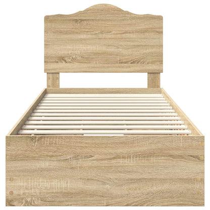 vidaXL Bettrahmen Sonoma-Eiche 100 x 200 cm Ingenieurs Holz