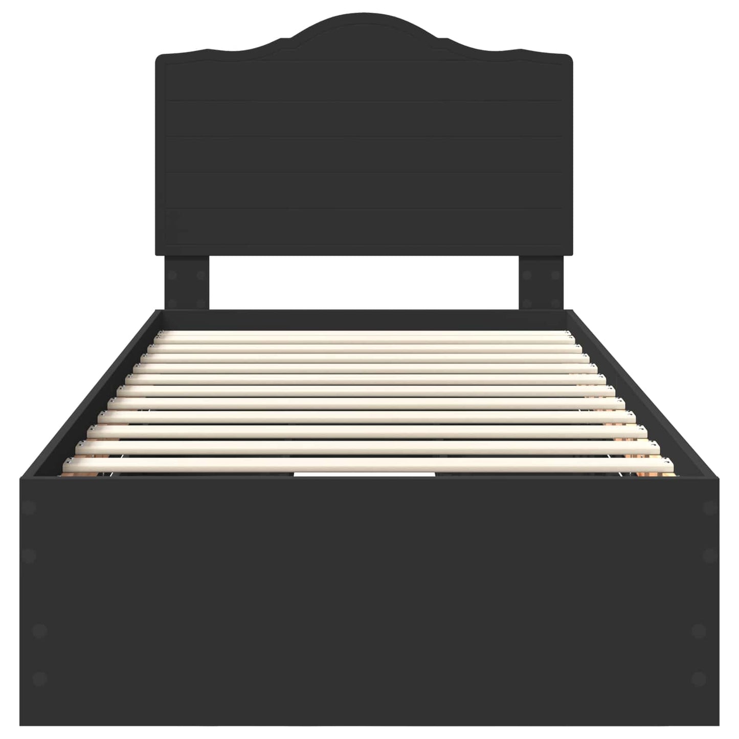 Bettrahmen mit Schubladen Schwarz 90 x 190 cm Ingenieurs Holz