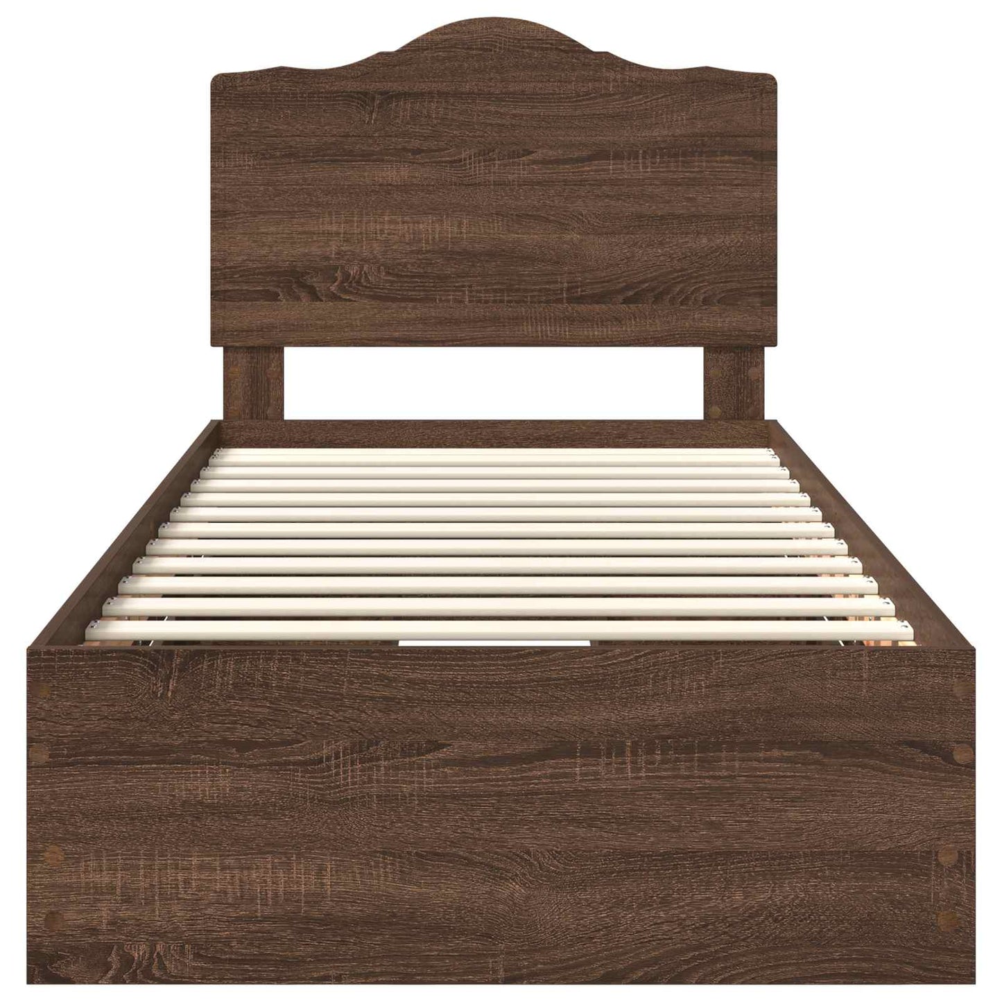 vidaXL Bettrahmen Braun Eichen-Optik 90 x 190 cm Ingenieurs Holz