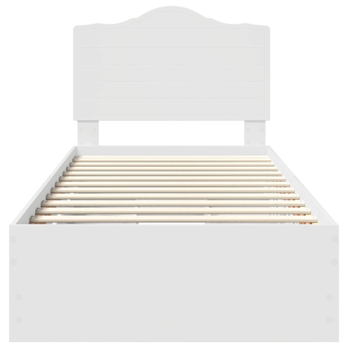 Bettrahmen mit Schubladen Weiß 75 x 190 cm Ingenieurs Holz