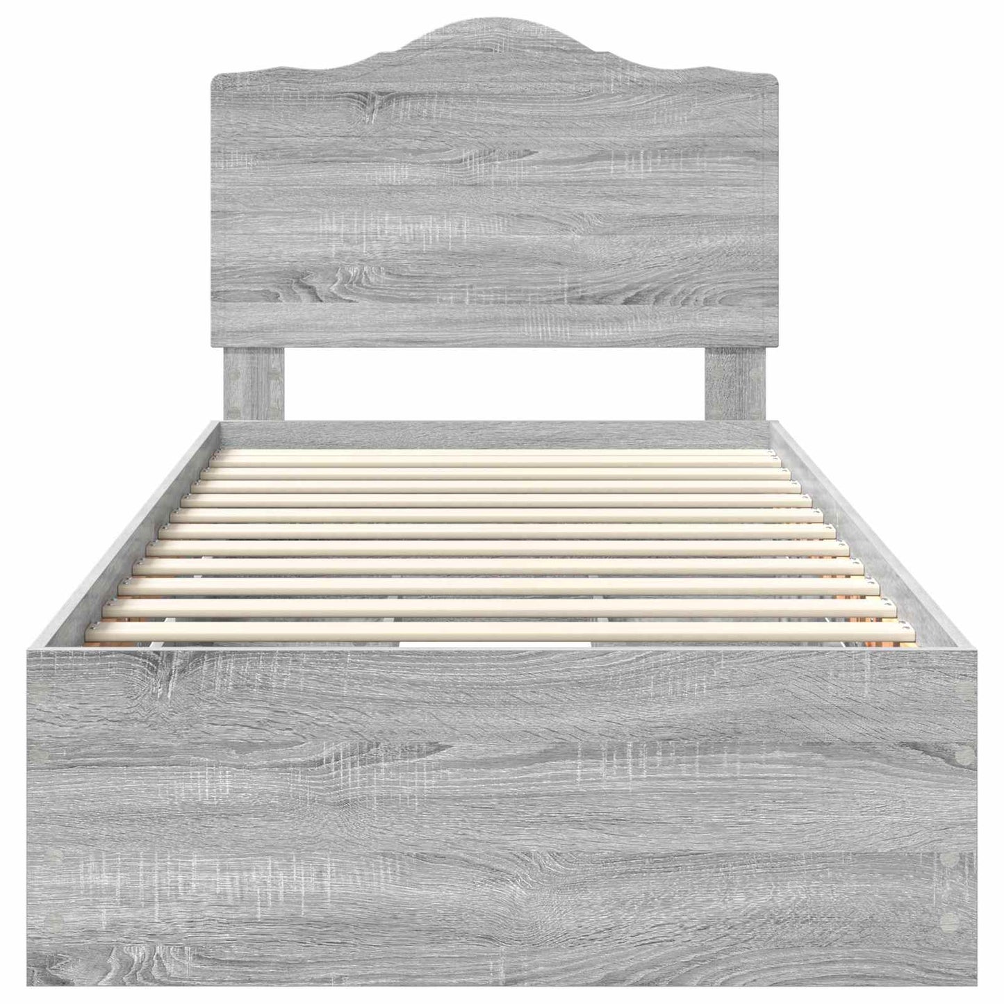 vidaXL Bettrahmen Graues Sonoma 75 x 190 cm Ingenieurs Holz