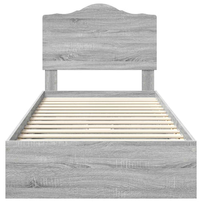 Aufbewahrungsbett Graues Sonoma 75 x 190 cm Holzwerkstoff
