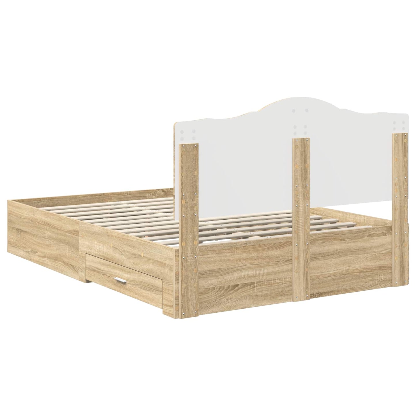 Bettrahmen mit Kopfteil Sonoma-Eiche 140 x 200 cm Holzwerkstoff