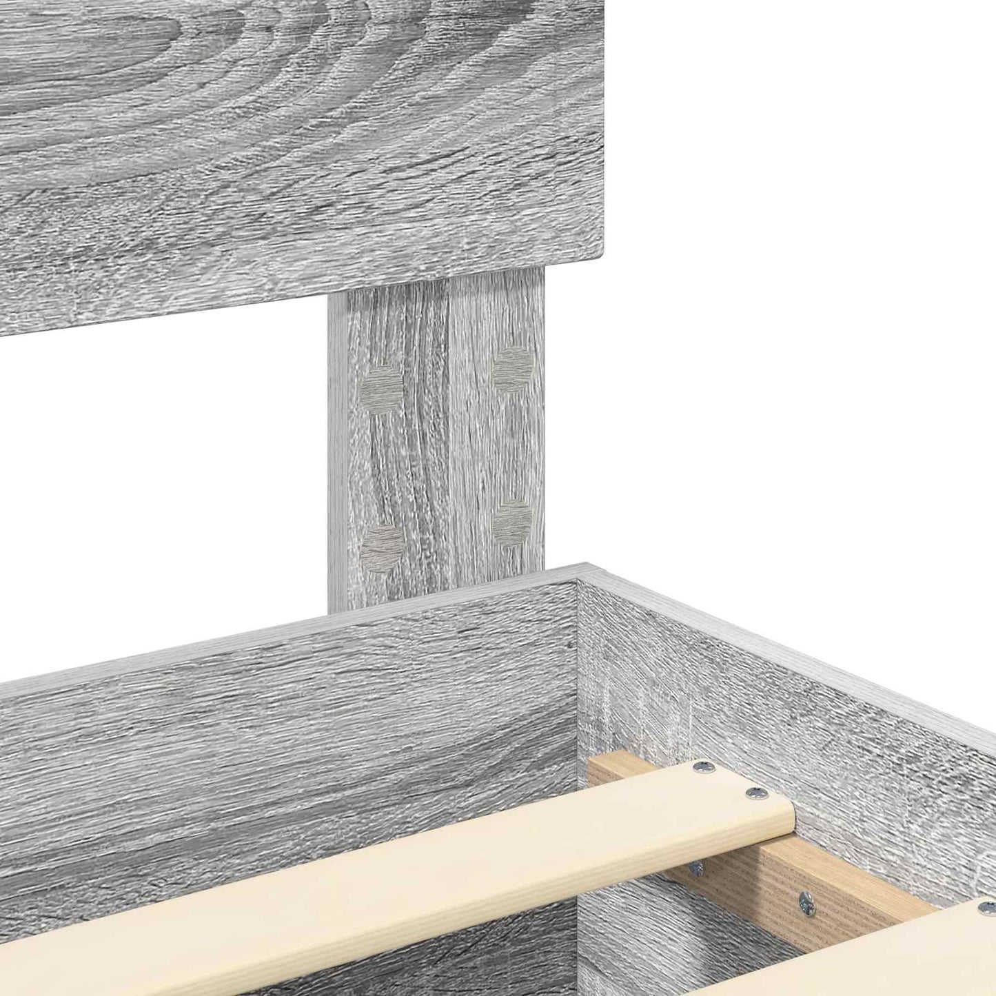 Bettrahmen Graues Sonoma 120 x 190 cm Holzwerkstoff