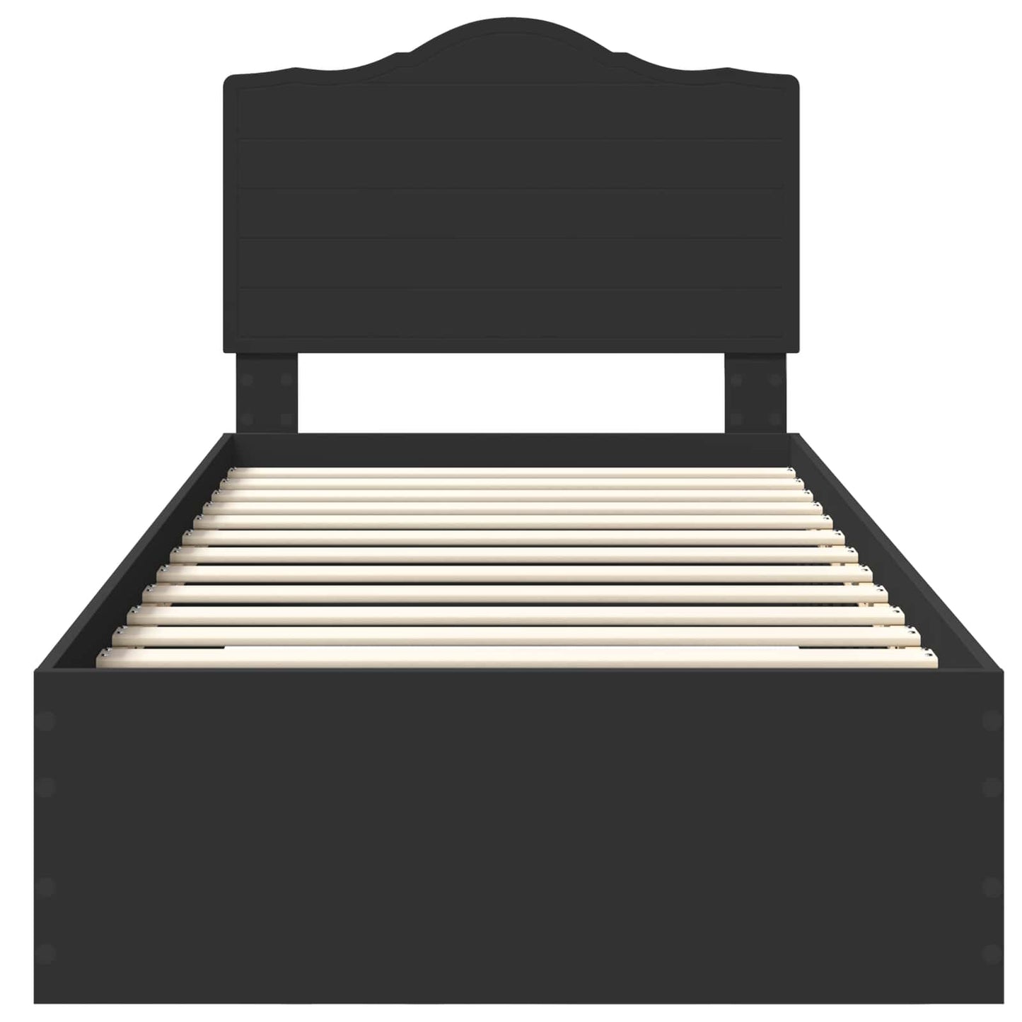 Bettrahmen mit Kopfteil Schwarz 100 x 200 cm Holzwerkstoff