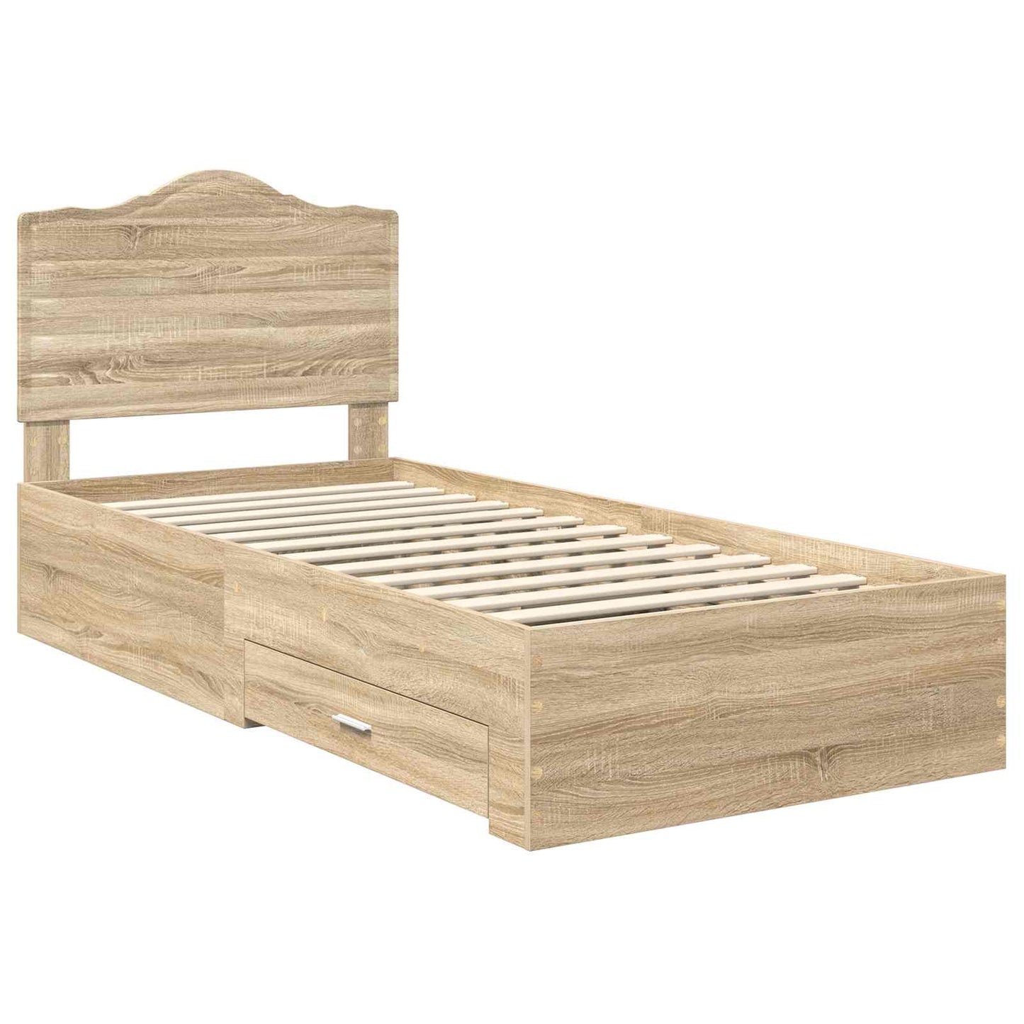 Bettrahmen mit Kopfteil Sonoma-Eiche 100 x 200 cm Holzwerkstoff